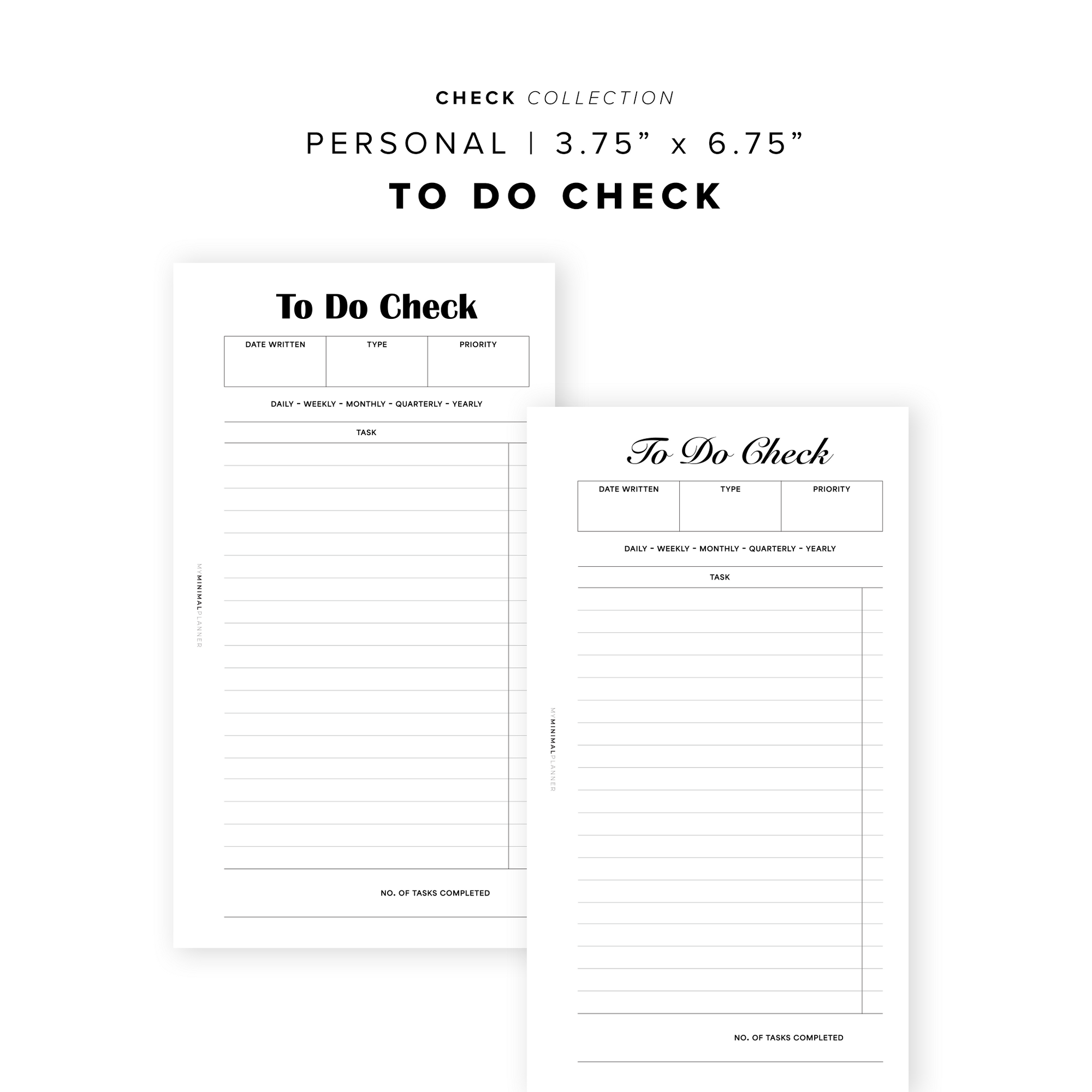 PR357 - To Do Check - Printable Insert