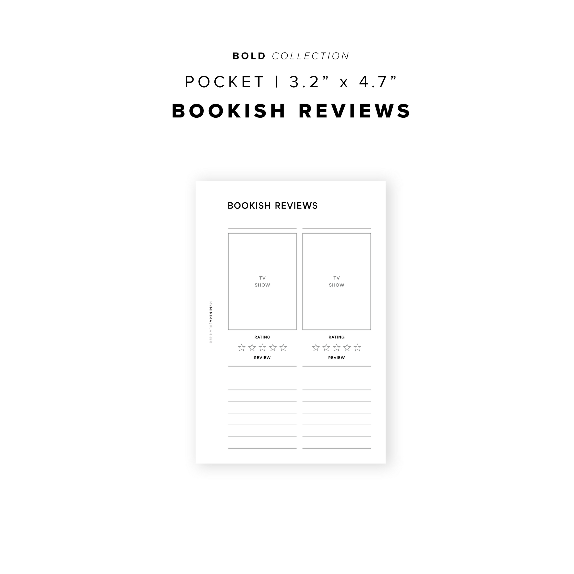 PR365 - Bookish Review V4 - Printable Insert