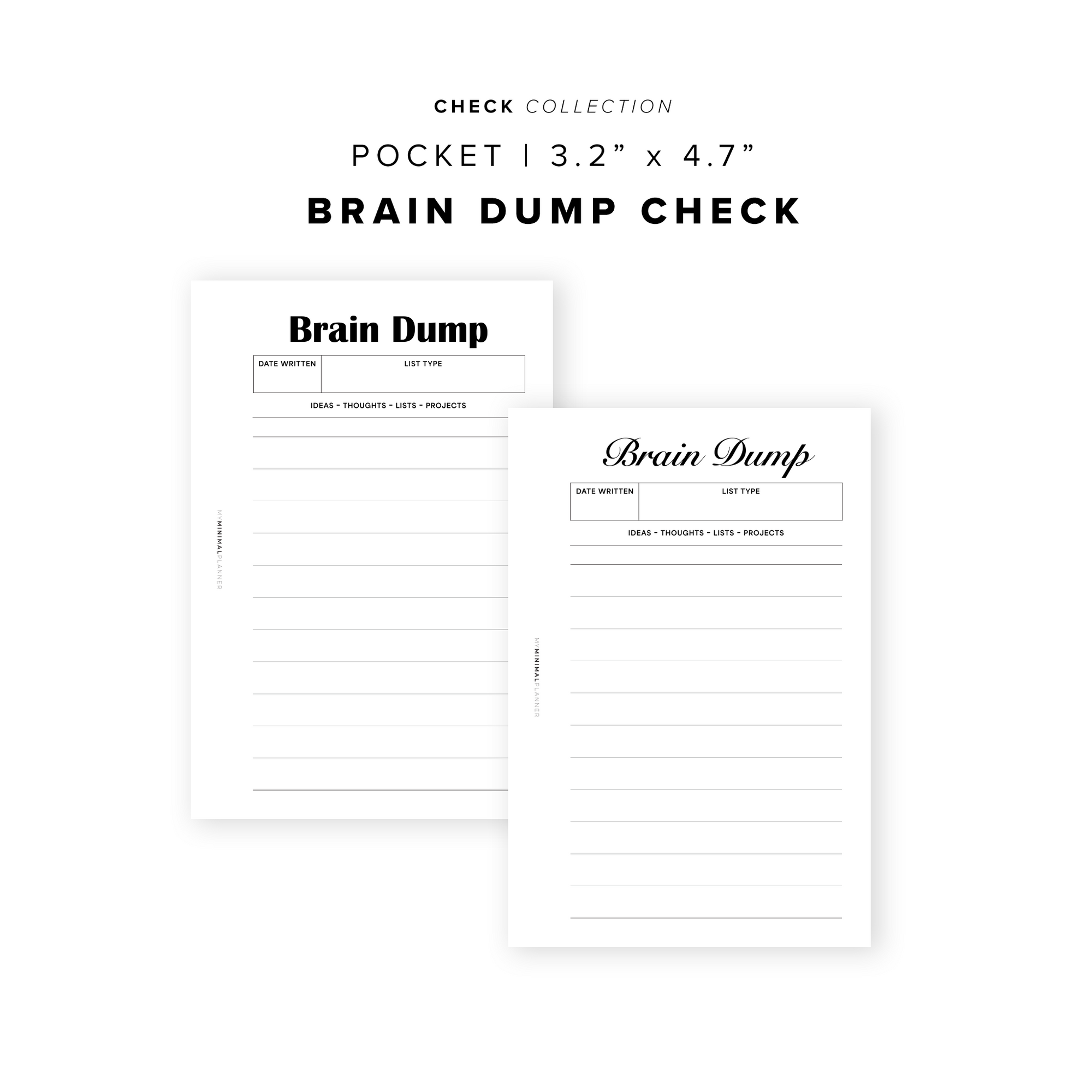 PR359 - Brain Dump Check - Printable Insert