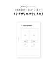 PR363 - TV Show Reviews - Printable Insert