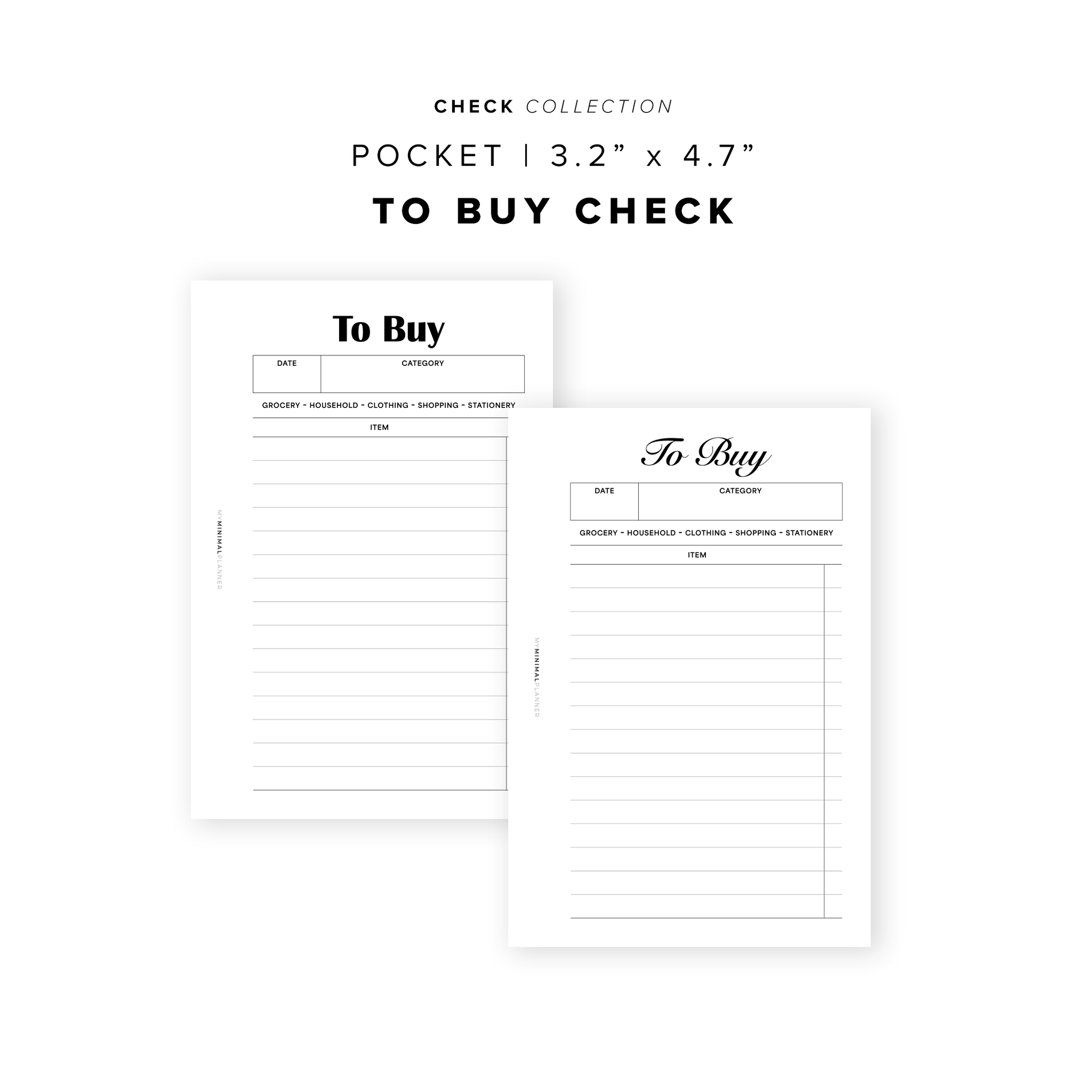 PR350 - To Buy Check - Printable Insert
