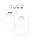 PR350 - To Buy Check - Printable Insert