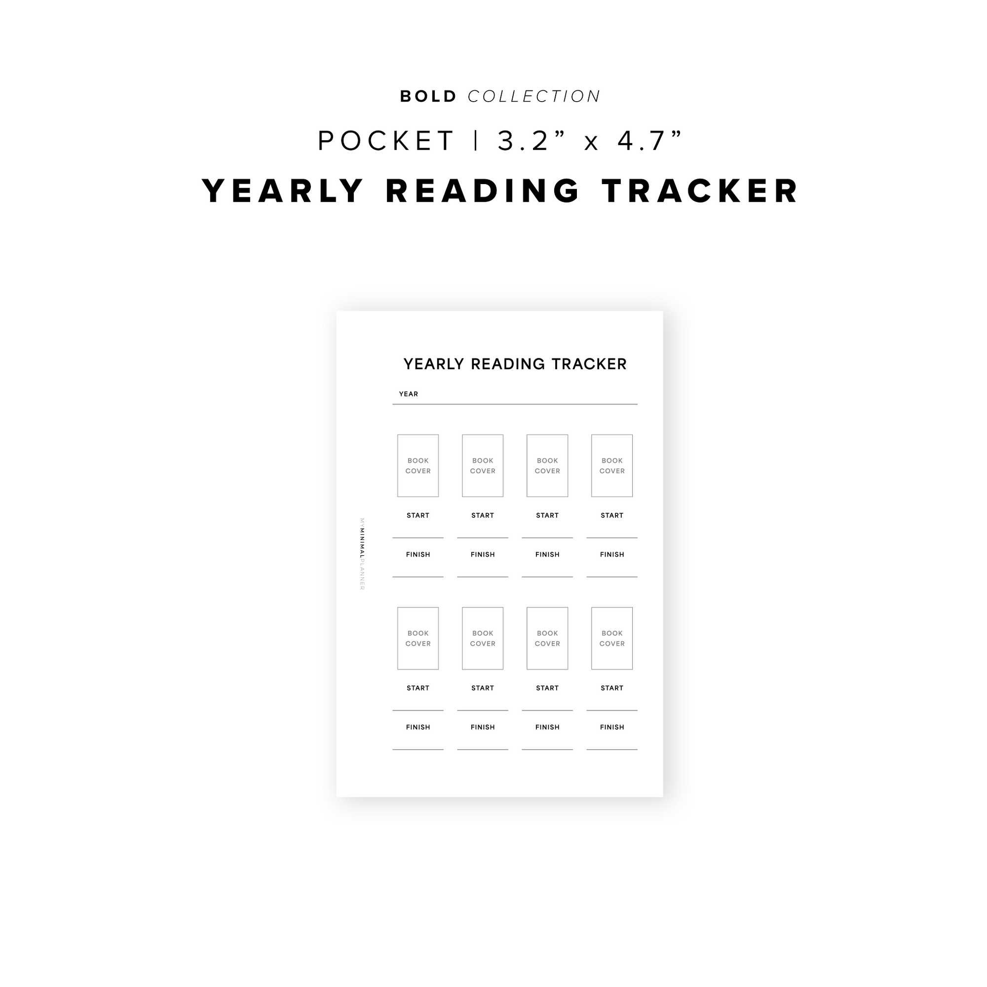 PR364 - Yearly Reading Tracker - Printable Insert