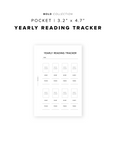 PR364 - Yearly Reading Tracker - Printable Insert