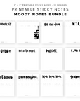 PSN06 - Moody Notes - Printable Sticky Notes