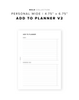 PR285 - Add to Planner V2 - Printable Insert