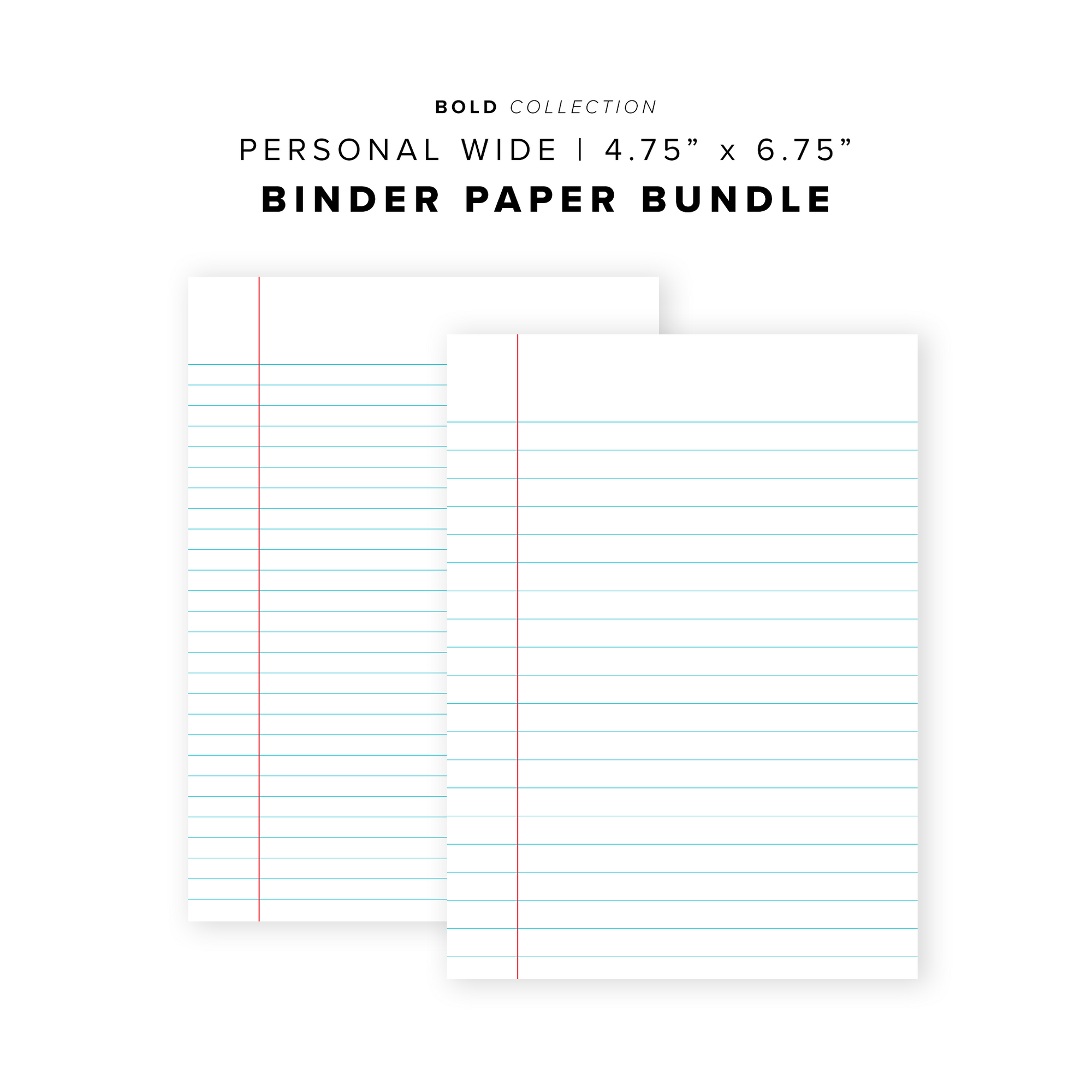 PR304 - Binder Paper Bundle - Printable Insert – My Minimal Planner