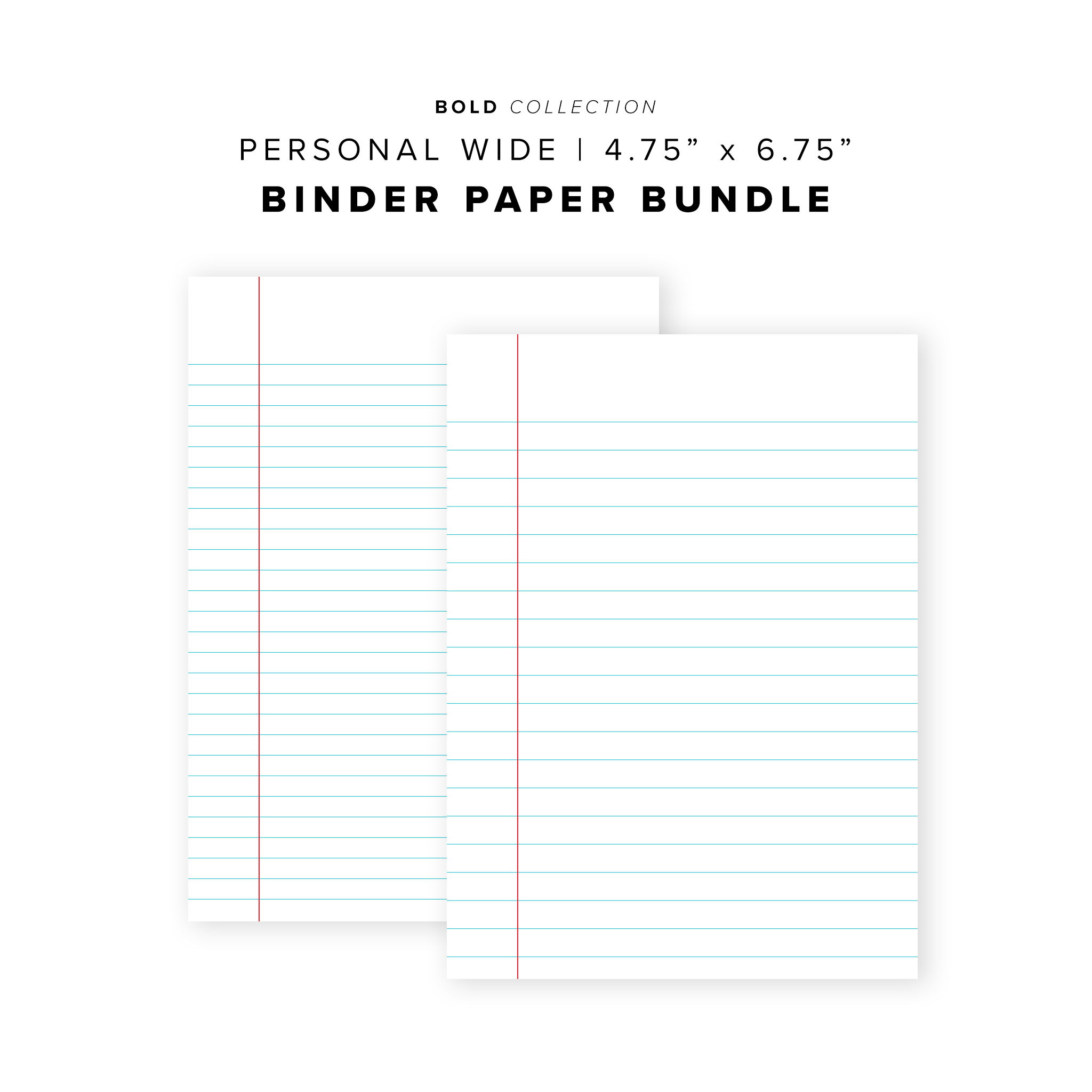 PR304 - Binder Paper Bundle - Printable Insert