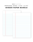 PR304 - Binder Paper Bundle - Printable Insert