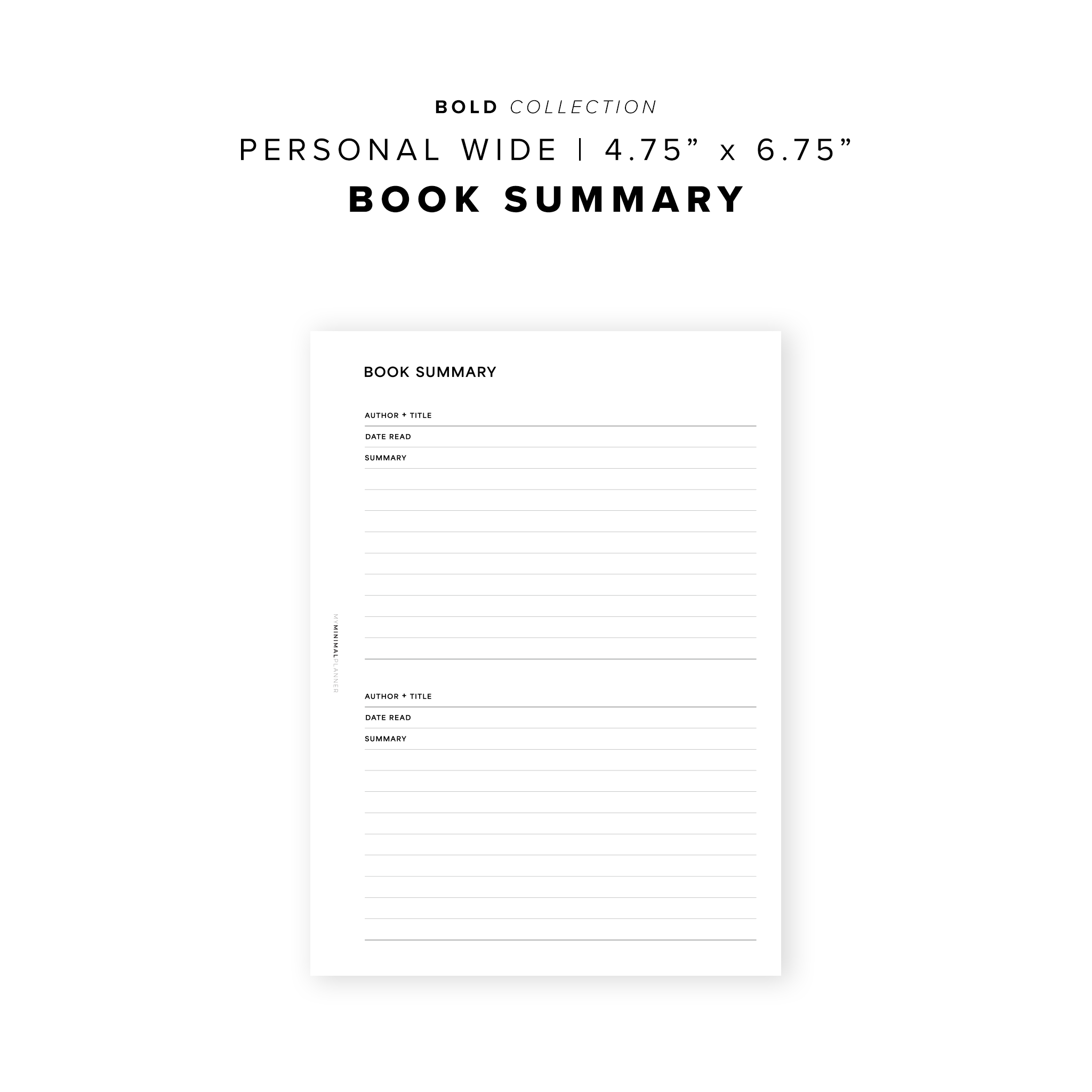 PR302 - Book Summary - Printable Insert