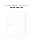 PR291 - Book Tropes - Printable Insert