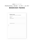 PR279 - Bookish Faves - Printable Insert