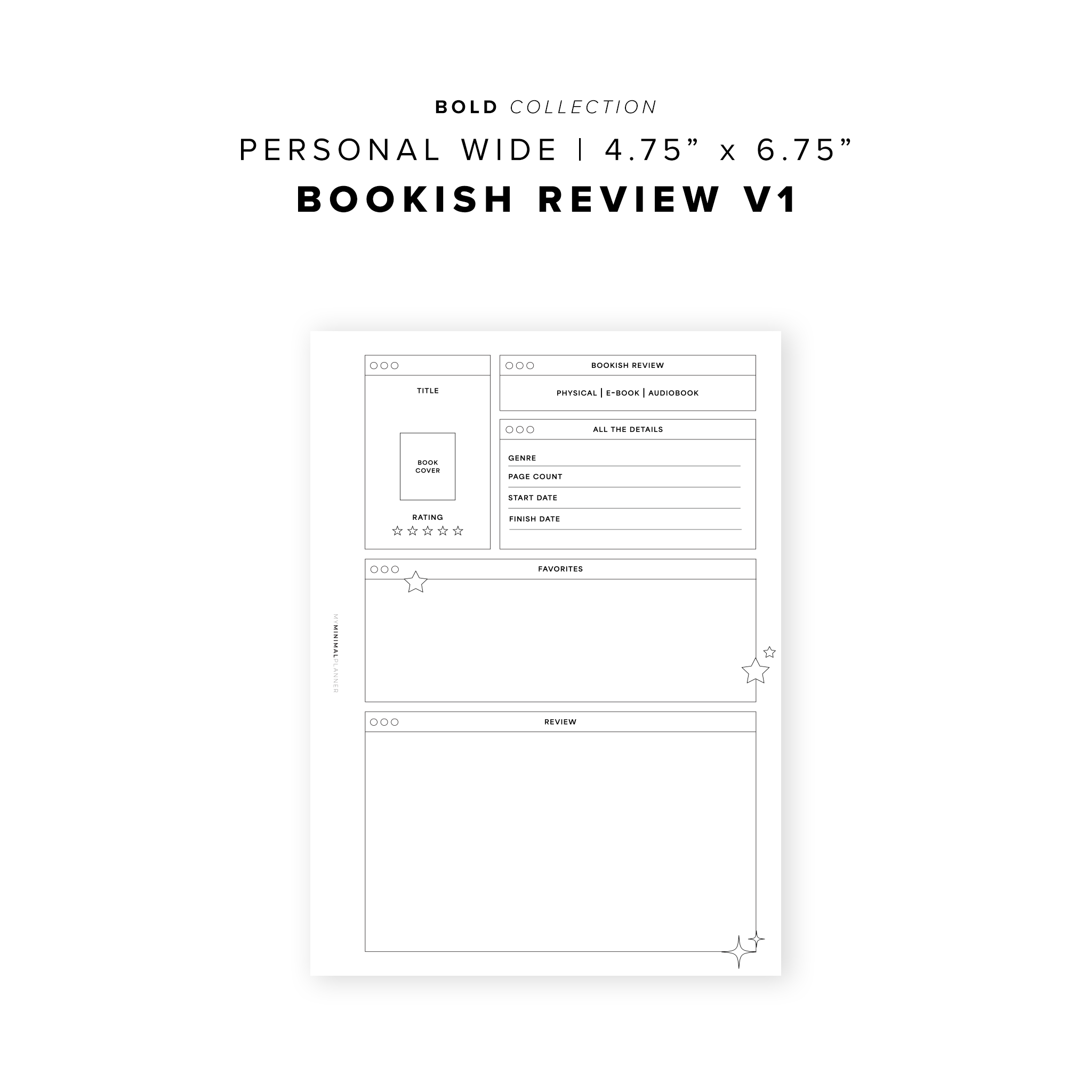 PR303 - Bookish Review V1 - Printable Insert