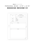 PR303 - Bookish Review V1 - Printable Insert