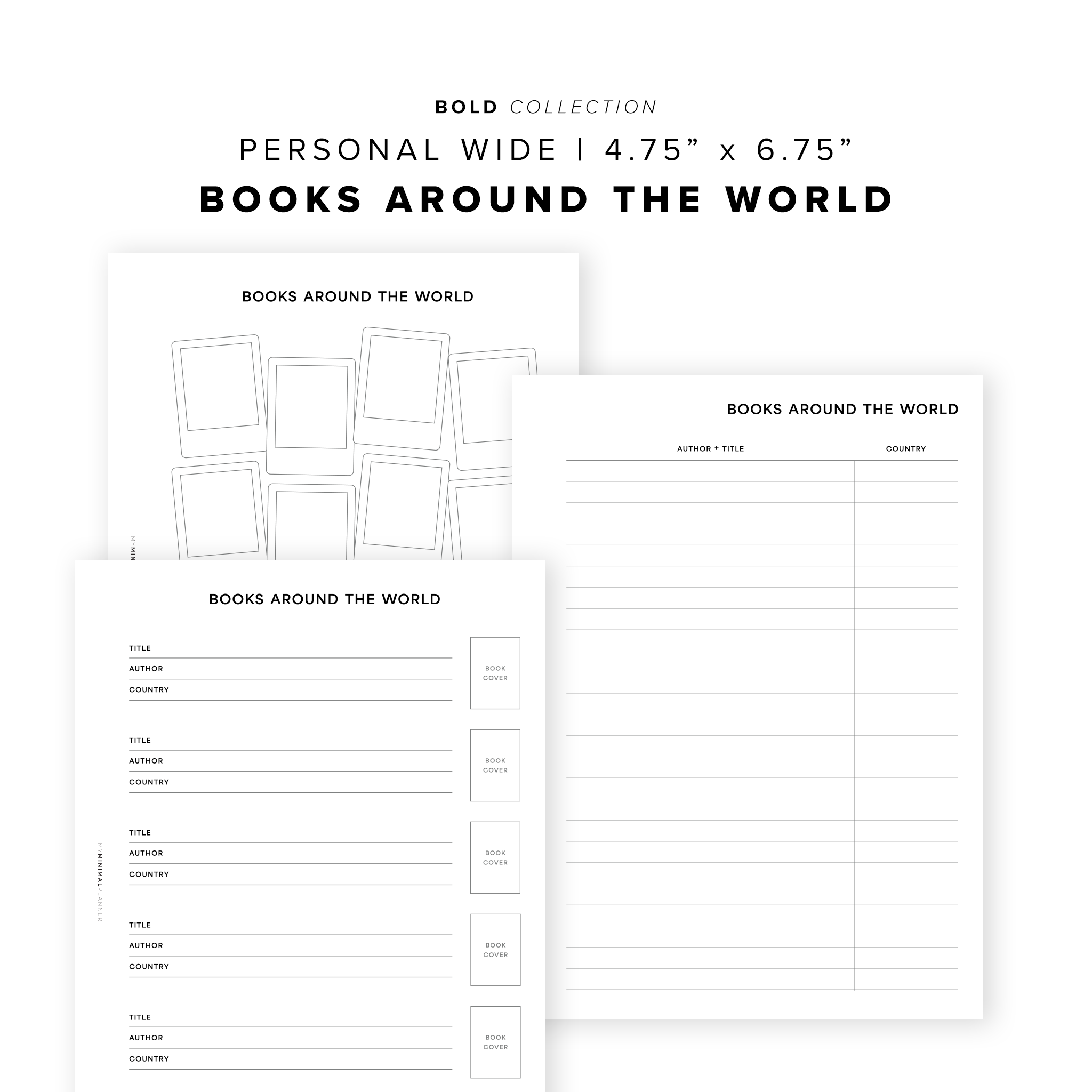 PR298 - Books Around the World Bundle - Printable Insert