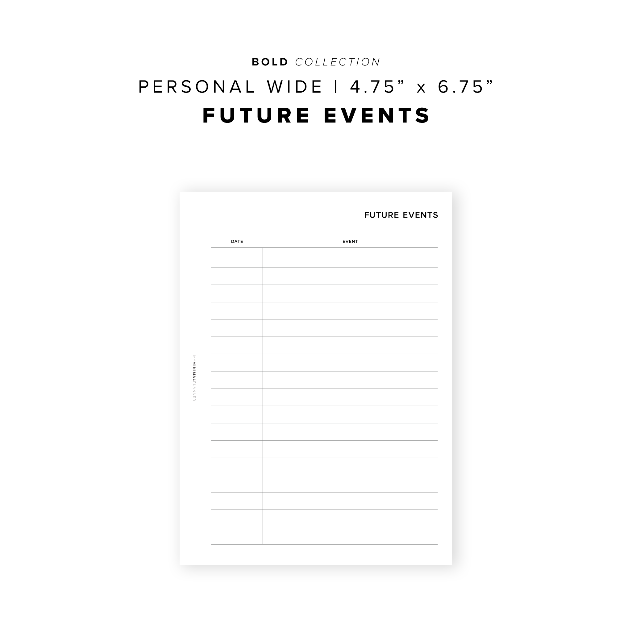 PR296 - Future Events - Printable Insert