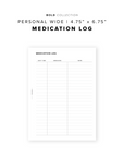 PR284 - Medication Log V2 - Printable Insert