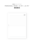 PR311 - Memo - Printable Insert