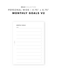 PR324 - Monthly Goals V2 - Printable Insert