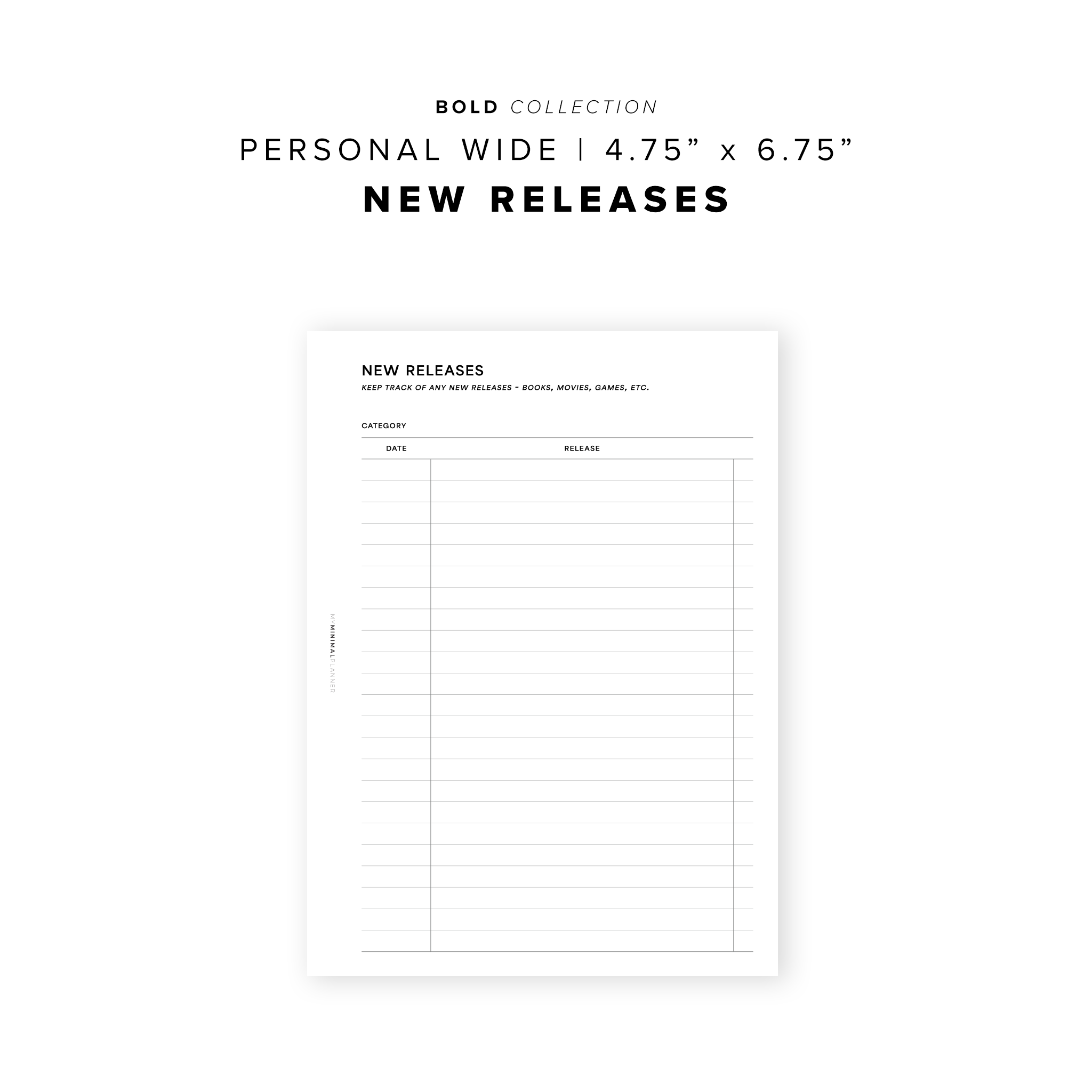 PR237 - New Releases - Printable Insert