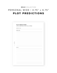 PR277 - Plot Predictions - Printable Insert