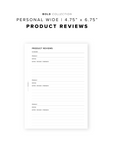 PR236 - Product Reviews - Printable Insert