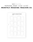 PR300 - Monthly Reading Tracker V2 - Printable Insert