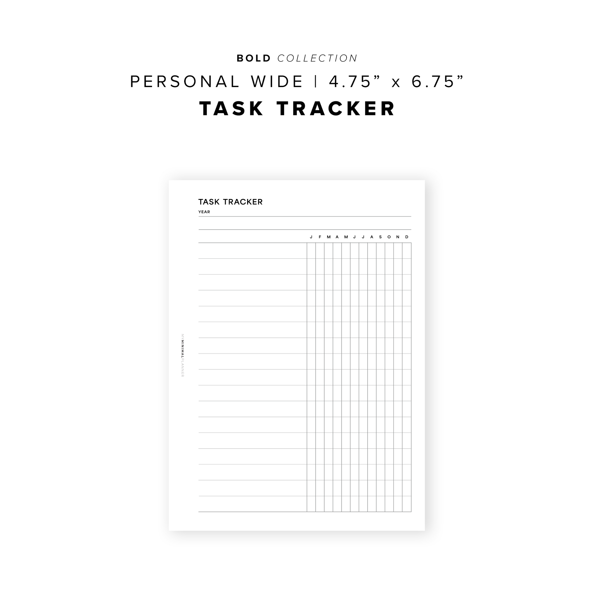 PR287 - Task Tracker - Printable Insert