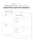 PR262 - Vacation Outfits Bundle - Printable Insert