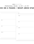 PR322 - Week on 2 Pages V3 (WO2P) - Printable Insert