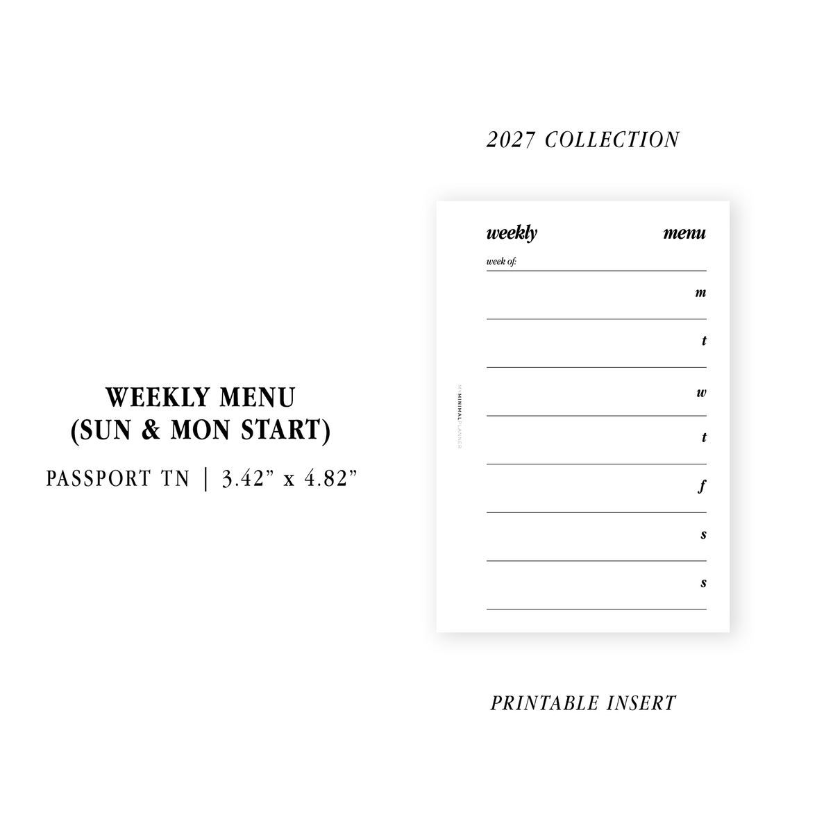 PR368 - The Menu - Printable Insert