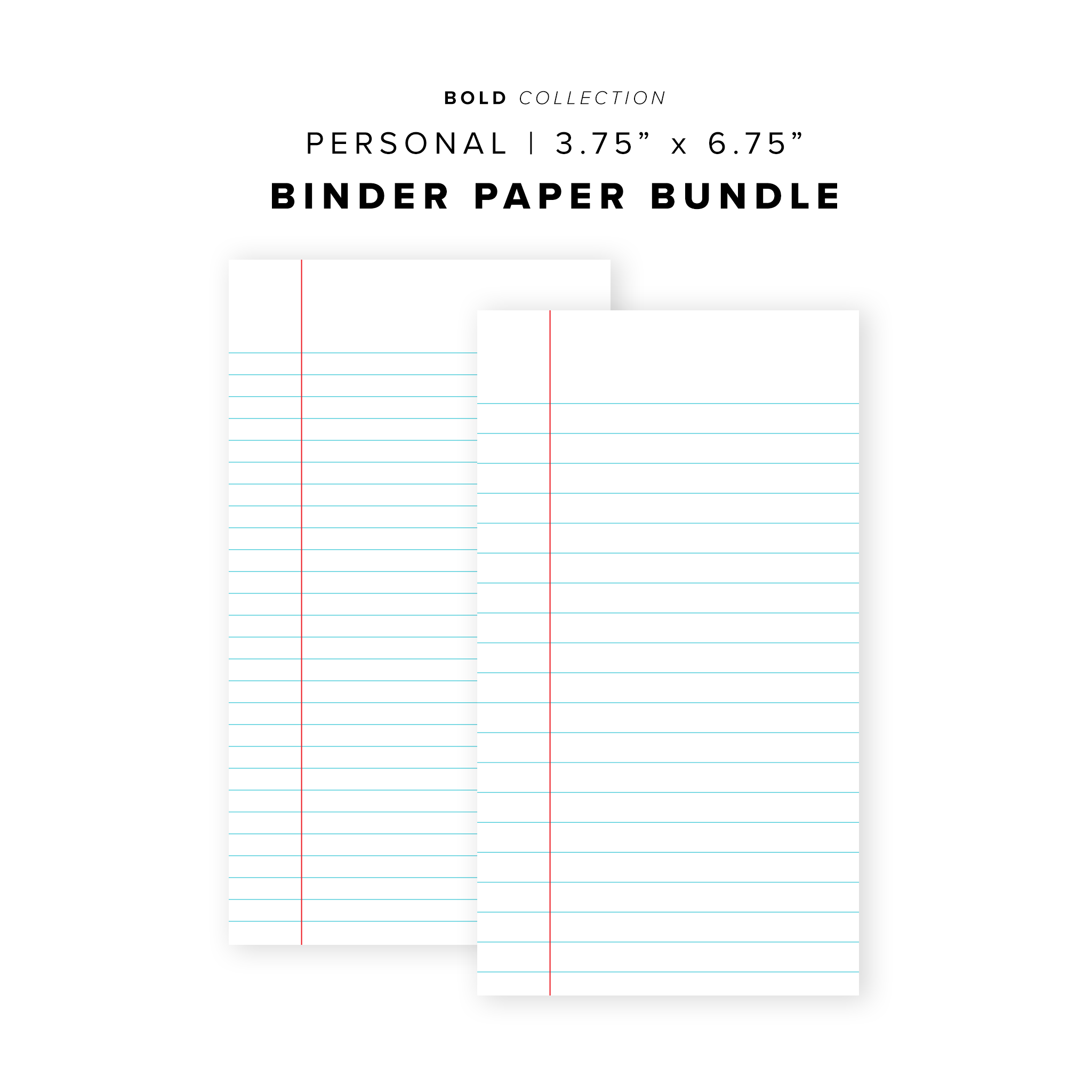 PR304 - Binder Paper Bundle - Printable Insert