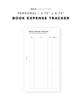 PR278 - Book Expense Tracker - Printable Insert