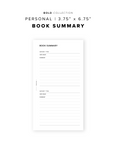 PR302 - Book Summary - Printable Insert