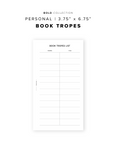 PR291 - Book Tropes - Printable Insert