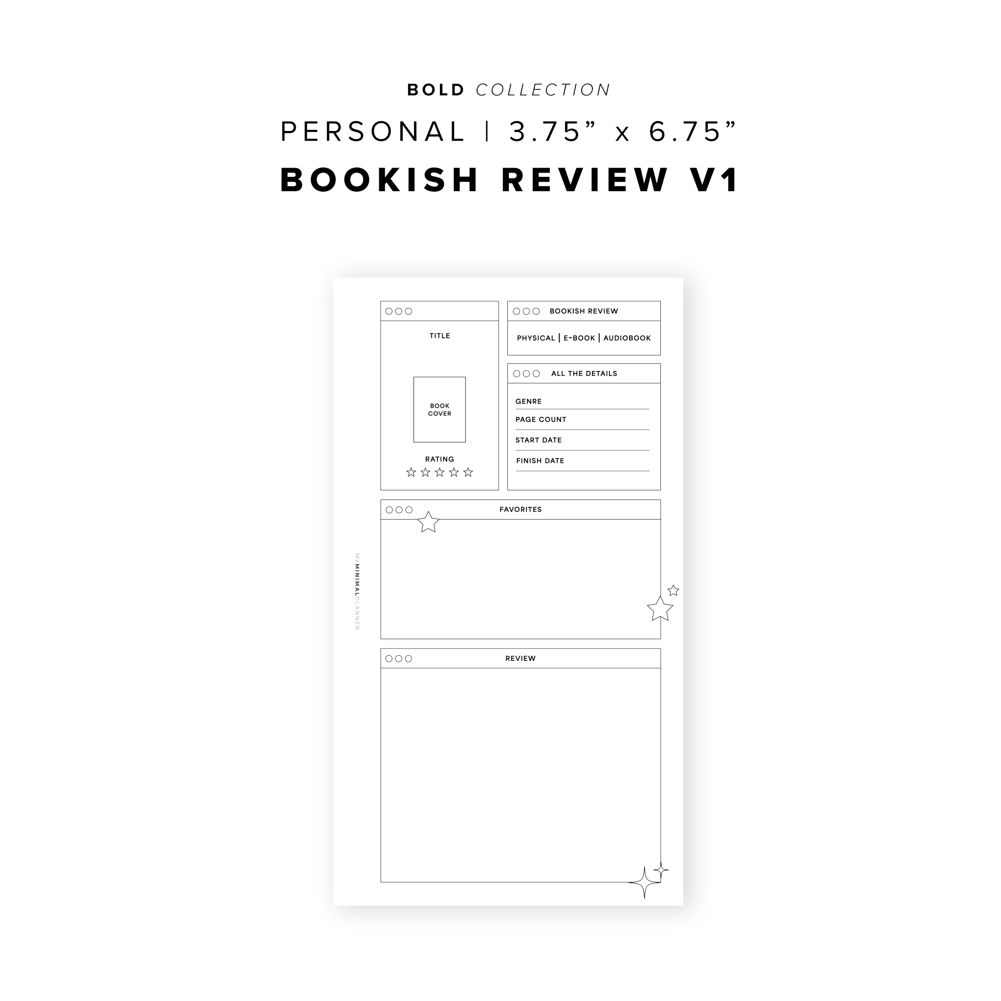 PR303 - Bookish Review V1 - Printable Insert