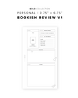 PR303 - Bookish Review V1 - Printable Insert