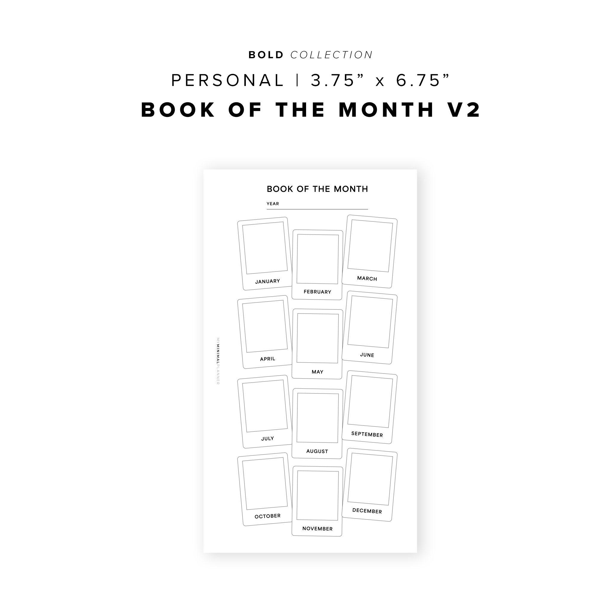 PR301 - Book of the Month V2 - Printable Insert