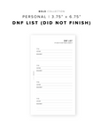 PR216 - DNF List - Printable Insert