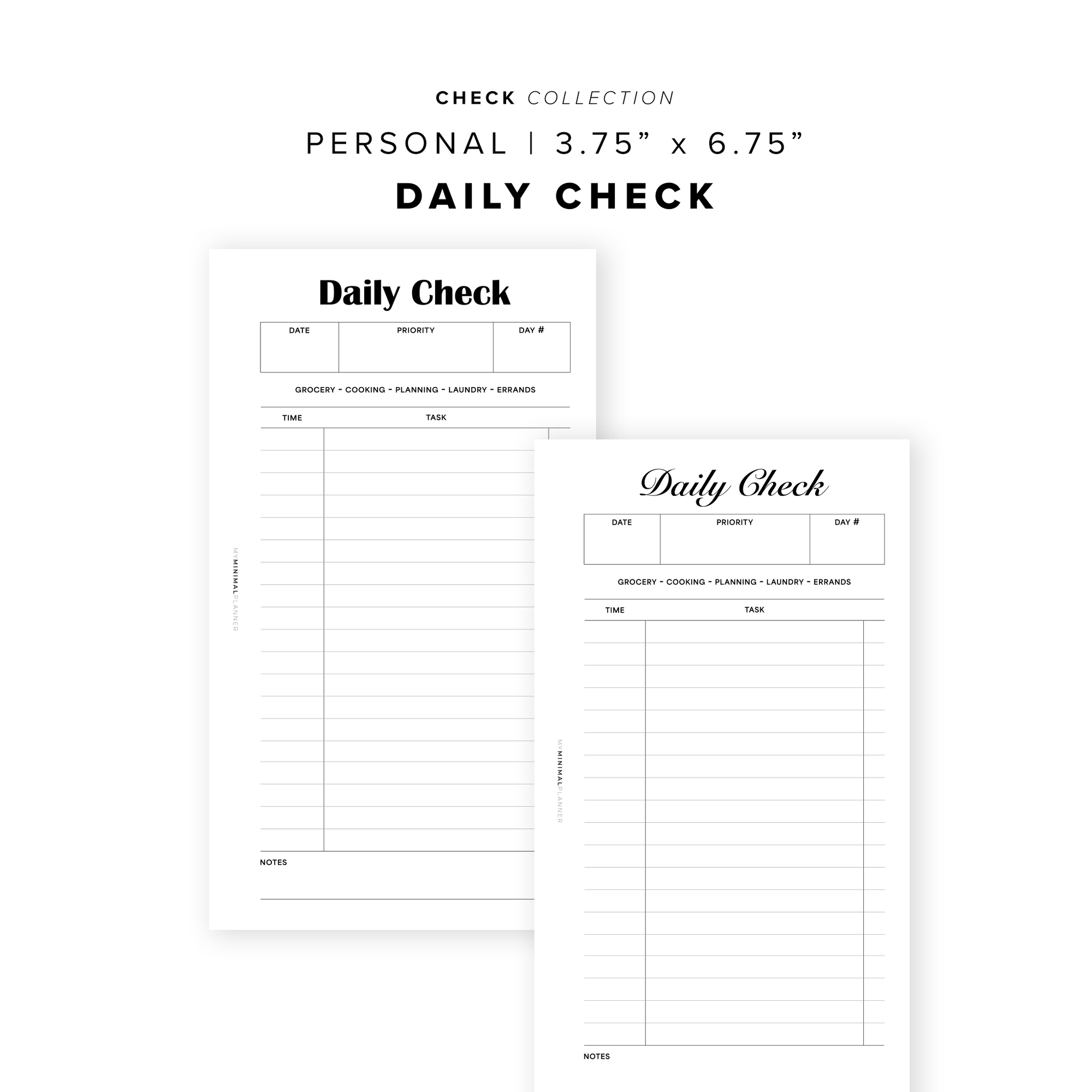 PR348 - Daily Check - Printable Insert