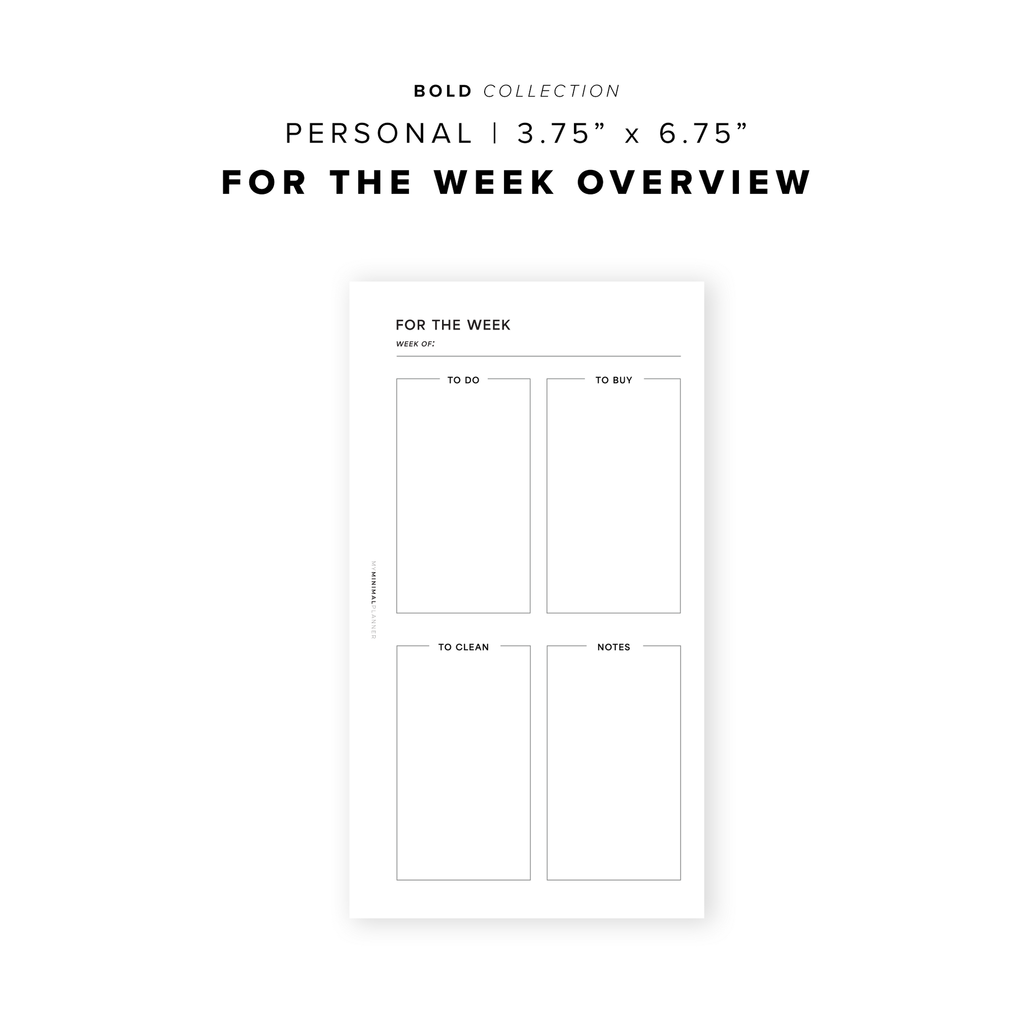 PR219 - For the Week - Printable Insert