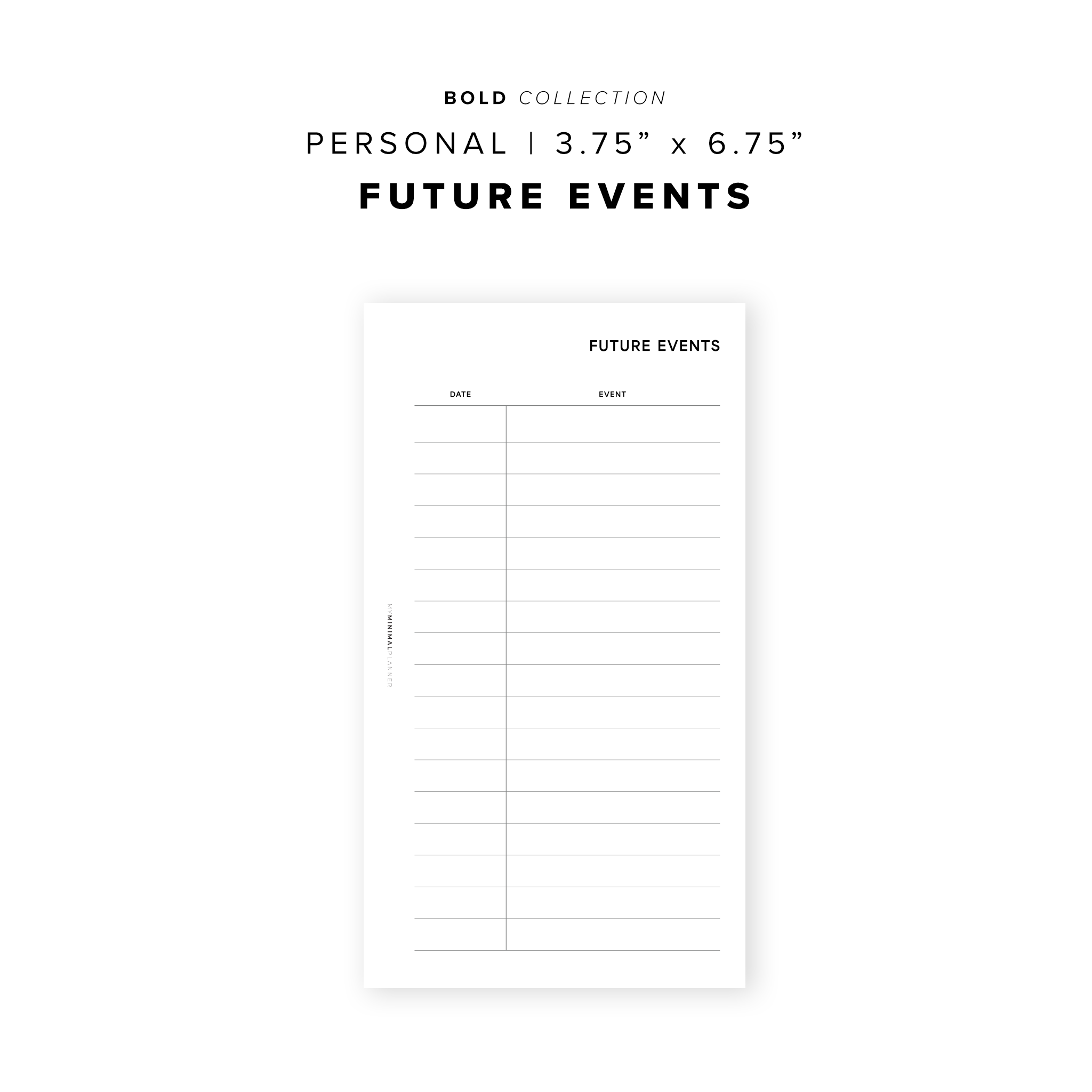 PR296 - Future Events - Printable Insert