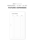 PR292 - Future Expenses - Printable Insert