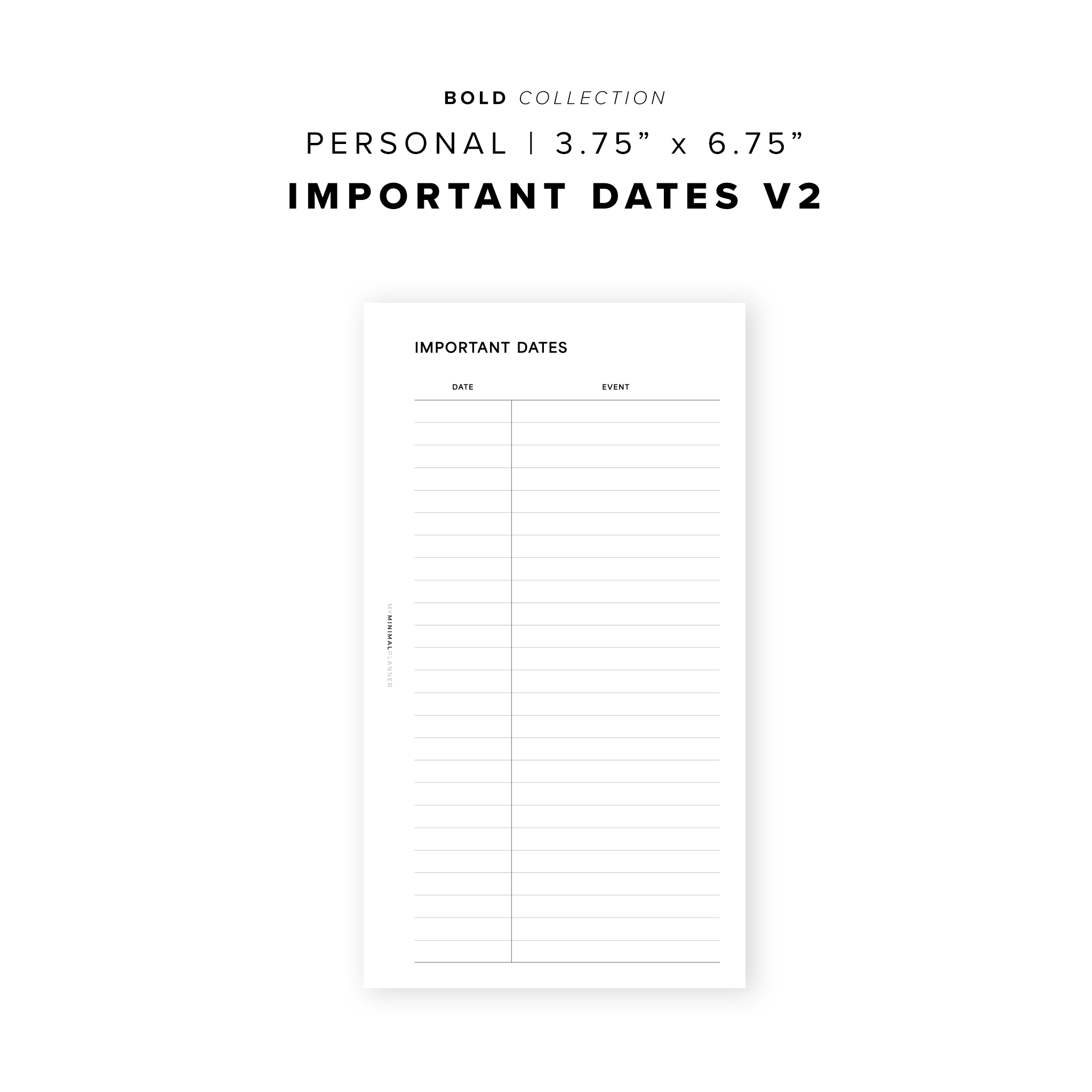 PR323 - Important Dates V2 - Printable Insert