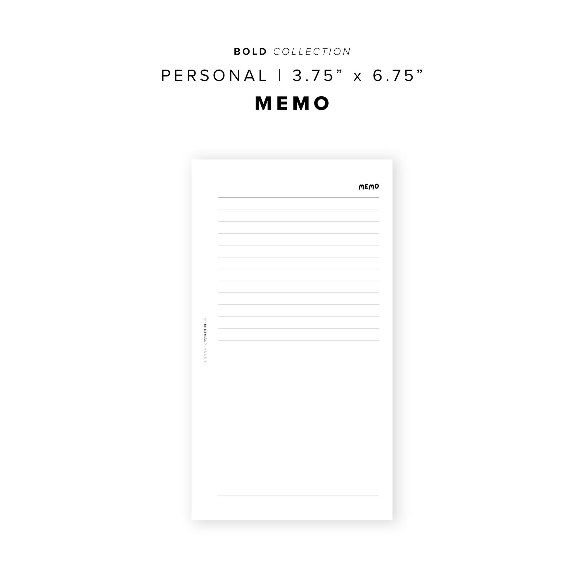 PR311 - Memo - Printable Insert – My Minimal Planner