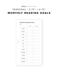 PR314 - Monthly Reading Goals V2 - Printable Insert