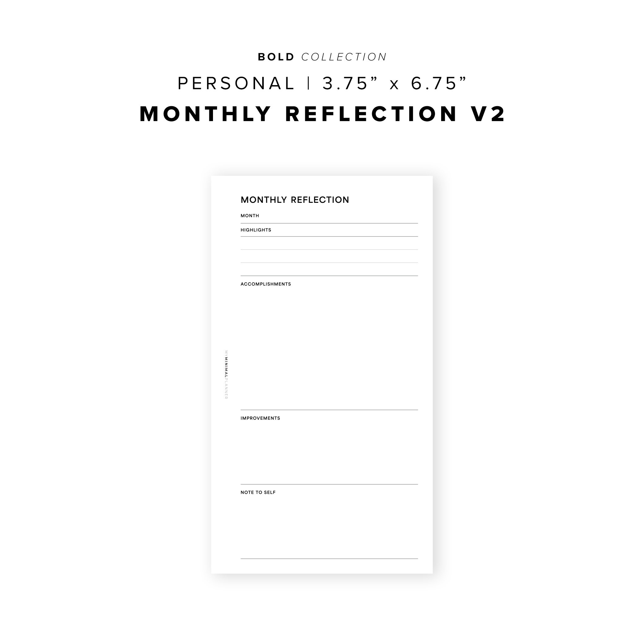 PR325 - Monthly Reflection V2 - Printable Insert