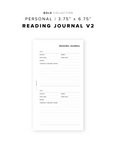 PR297 - Reading Journal V2 - Printable Insert