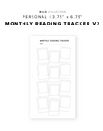 PR300 - Monthly Reading Tracker V2 - Printable Insert