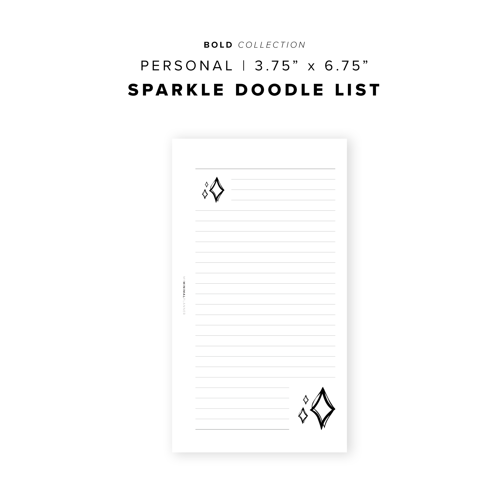 PR230 - Sparkle Doodle List - Printable Insert